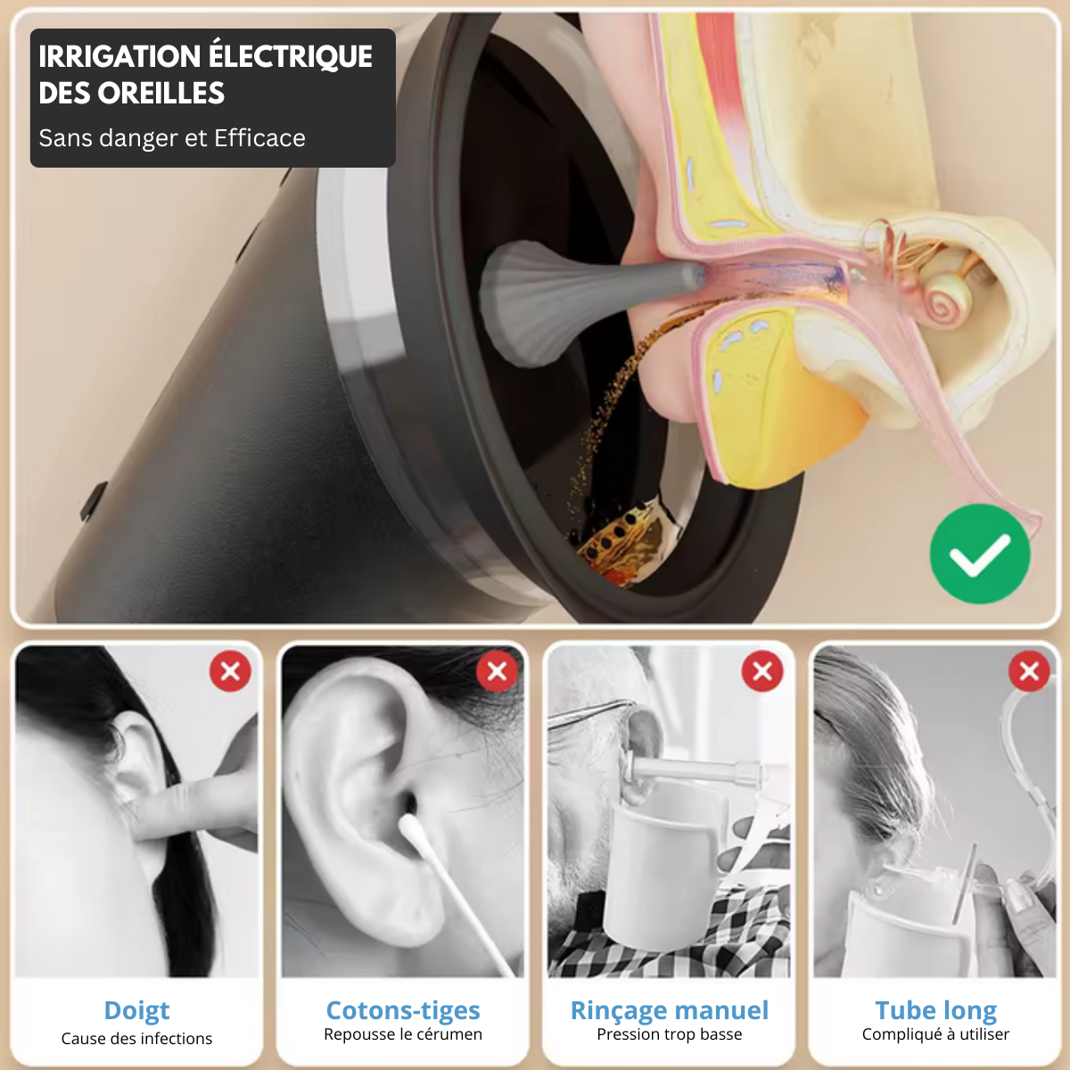 Appareil de nettoyage d'oreilles Elorias